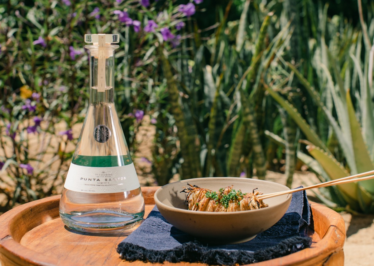 Sippig Tequila Liqueur Pairing - Ceviche de Huitlacoche Ají Rocoto | Flor de Calabaza | Haba Verde